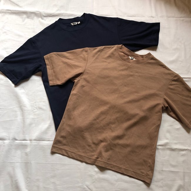 昨年購入 ユニクロ エアリズムコットンオーバーサイズTシャツ(5分袖)